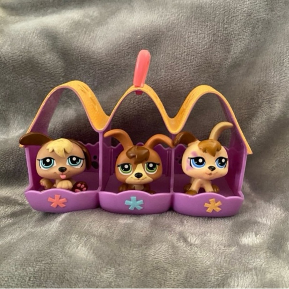 LPS Puppy Triplets w/Pet House accessory #1338 #1339 1340 - Picture 3 of 12